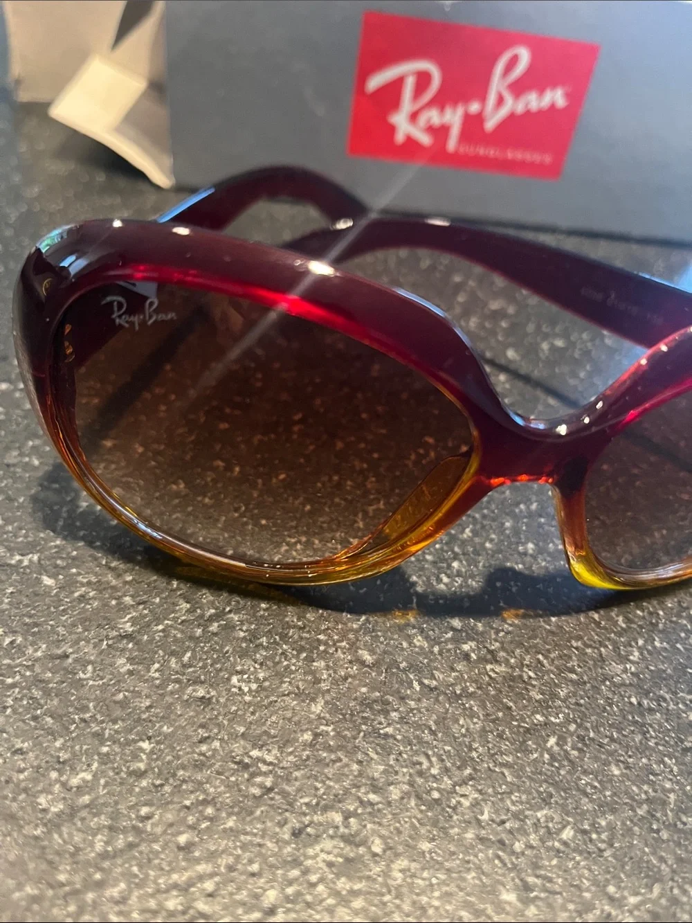 Ray-Ban Women’s Red Gradient Frame Jackie OHH II Sunglasses - Picture 9 of 9